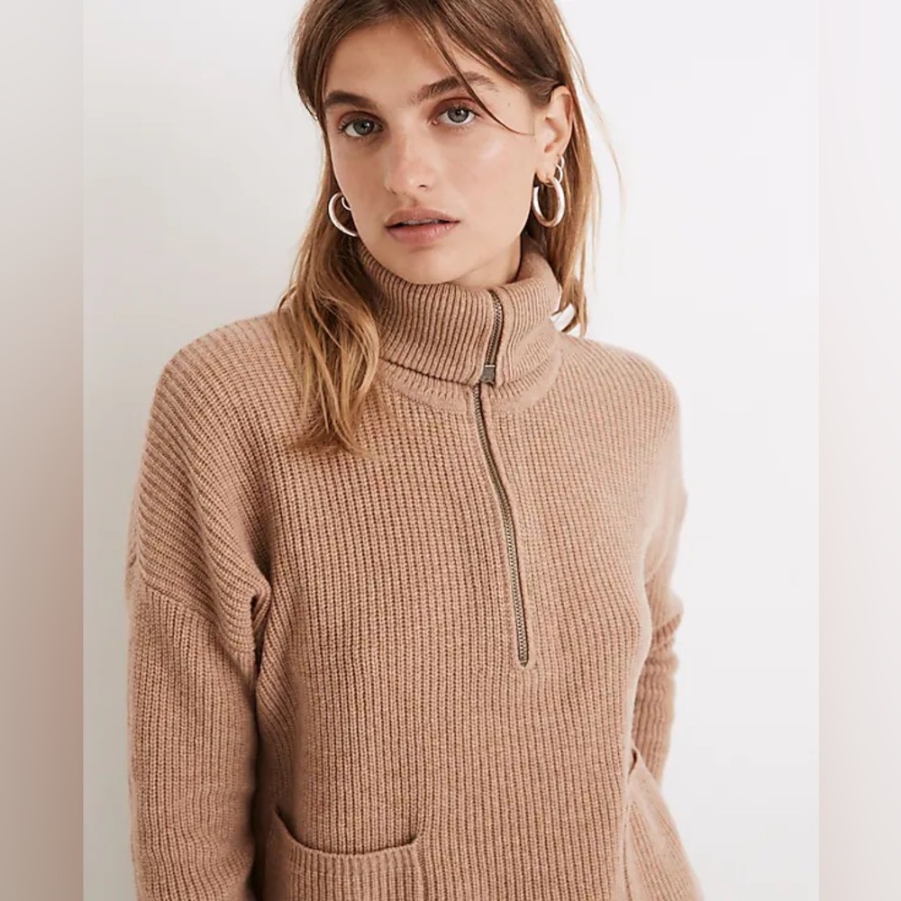 Madewell Glenbrook Half-Zip Pullover Sweater sz XS